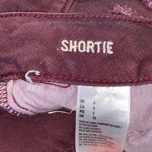 American Eagle maroon shorts - Picture 6 of 6
